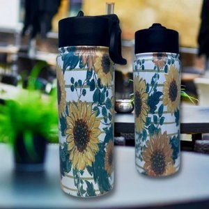 18 Oz Sunflower Stainless Steel Hot and Cold Tumbler